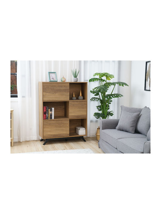 Polihome Tactile 3D Wooden Sideboard Beige 100x40x133cm