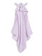 Nef-Nef Homeware Βρεφική Κάπα-Μπουρνούζι με Κουκούλα Mon Petit Jardin Lilac 75x75εκ.
