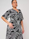 Summer Midi Wrap Black Dress