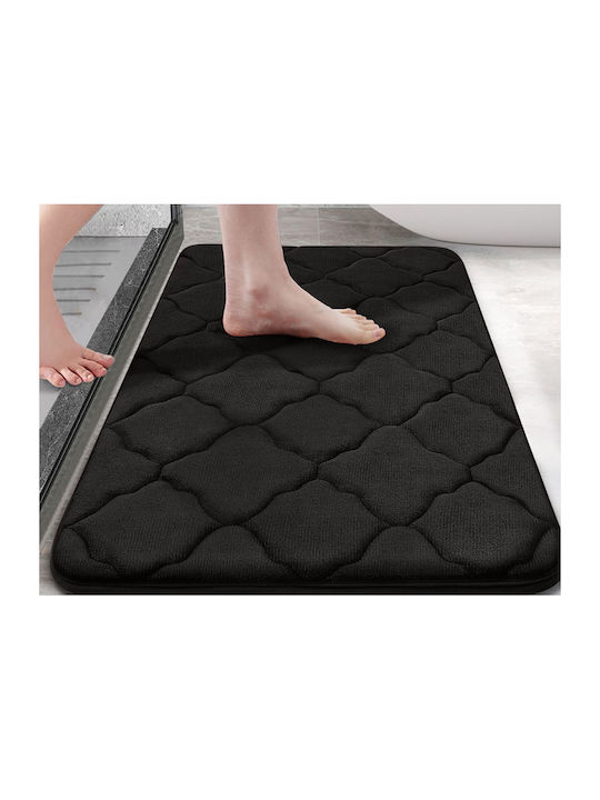 Non-Slip Bath Mat Memory Foam 27603 Black 50x40cm