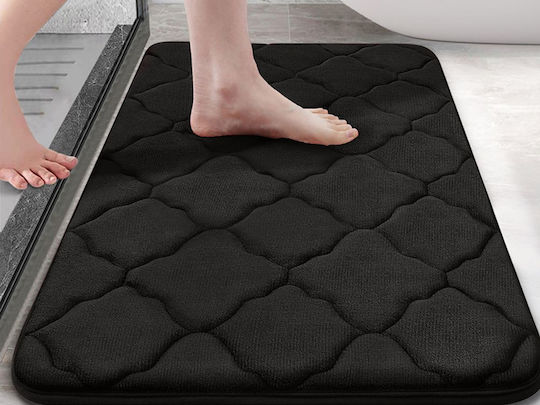 Bath Mat Memory Foam 27603 Black 50x40cm