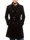 Maluks2511 Herren Mantel Schwarz
