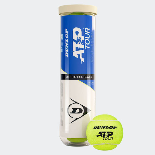 Tennis Balls Dunlop Atp Tour 4 Ball Tube 601599