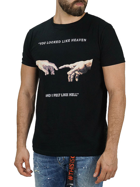 Real Brand Men's Cotton Blouse Black Slim Fit 06-368 100% Cotton