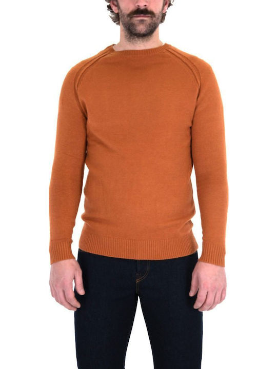 Raspini Rib Round Neck Knitwear Men Raspini Πορτοκαλι T522m
