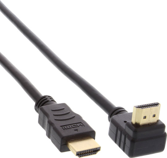 InLine Angle Cable HDMI male - HDMI male 0.3m Black