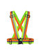 Unisex Fluorescent Elastic Suspenders Vest Reflective Stripes 1aut46