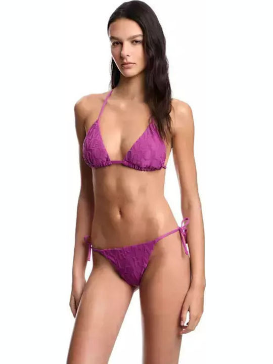 Set Bikini Triangle Pink Fuchsia