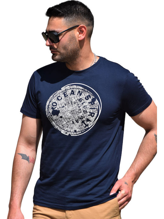 Men's T-shirt Semi-fitted Dark Blue Code ts15