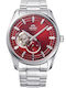 Orient Semi Skeleton Men's Automatic Silver Watch