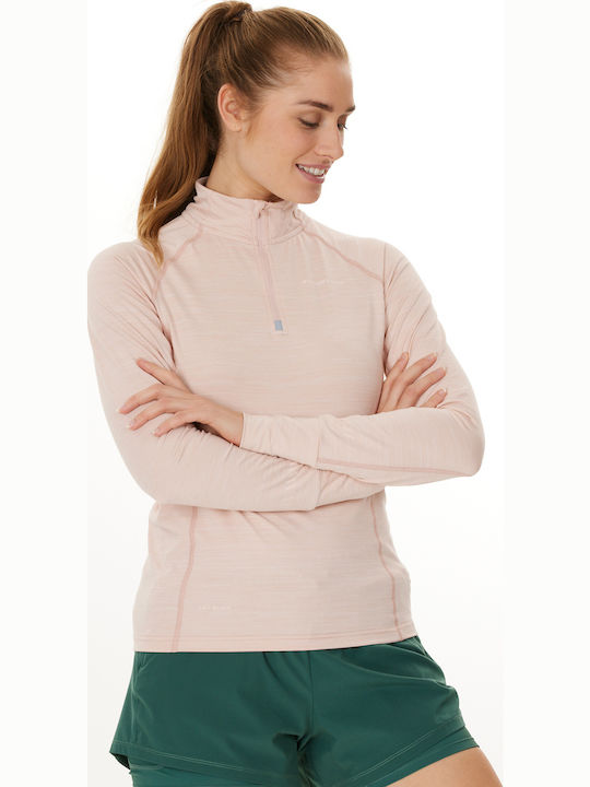 Endurance Damenbluse L S Canna V2 Melange Performance Midlayer 4240 Pfirsich Whip