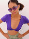 Vivian Damen Crop-Top 95% Polyester