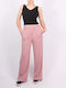 Pantaloni Largi Comozi Viscose Roz