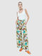 Pantaloni Dama Imprimeu Maro-albastru deschis