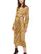 Pennyblack Reame Dress Multi Yellow Brown Beige Women's