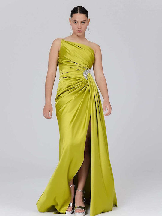 Emely Evening Strapless Dress Lime R5029-112