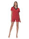 Women's Pyjama Lace Love Red
