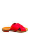 Blondie Anatomic Slippers Red Color Anatomic Insole Flexible Sole Greek Made