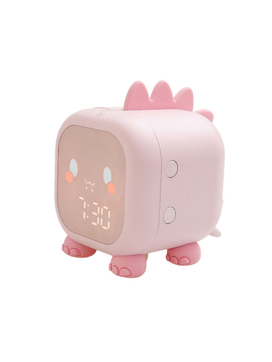 Techkidz Animated Backlight Alarm Clock Model Mon Petit Dino Pink