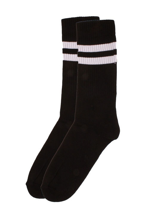 Κάλτσες Closet22 Unisex Πετσετέ Stripes Sc0029-μαύρο