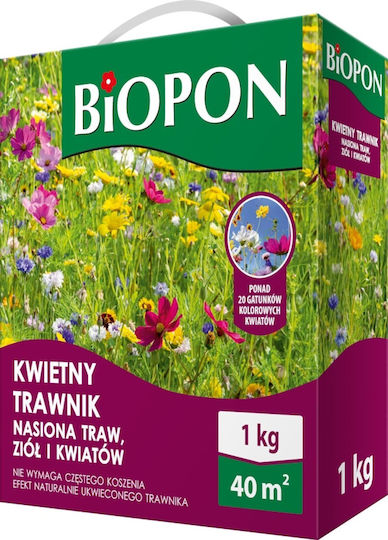 Biopon Flowering Lawn Seed Mixture Lawn Herbs Flowers 1kg