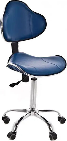 Quirumed Medical Stool with Backrest Blue QM9933B-AZ
