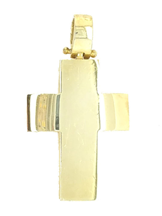 Dio Jewellery Lab Ανδρικός Σταυρός από Επιχρυσωμένο Ασήμι χωρίς Αλυσίδα