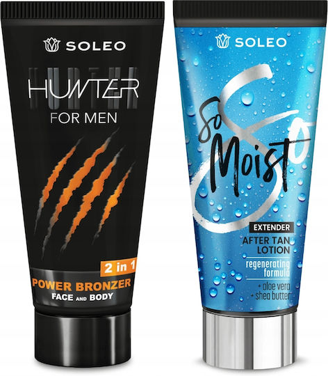 Soleo Hunter 150ml Bronzer for Men + After Sun Balm 150ml