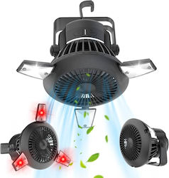 Solar Tragbarer Ventilator Camping LED Lampen Schwarz Solar Tragbarer Ventilator Camping LED Lampen Schwarz