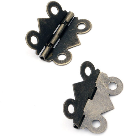 Metallische Scharniere Antique Bronze 25x20x2.5mm – Set 10 Stück