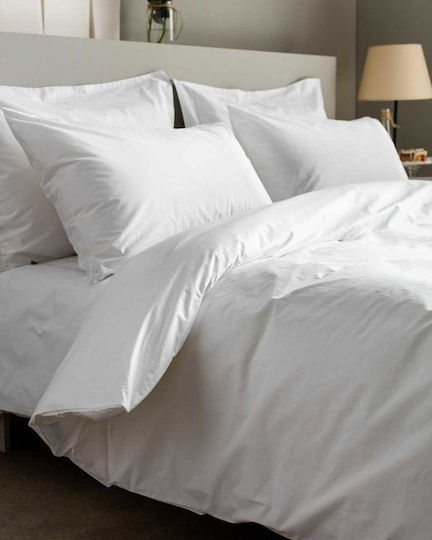 Cearceaf Pentru Hotel Single Bumbac-Polyester 144tc Vesta Home Ekati Alb 160x270