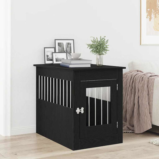 vidaXL Dog House Wooden Outdoor Black 55x68x80cm