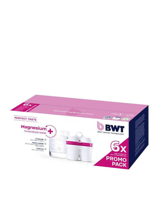 BWT Water Filter Replacement for Pitcher Magnesium 6pcs