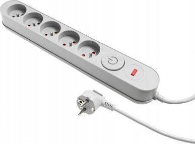 Plastrol Power Strip Safety 5 Sockets with Switch and Cable 3m Gray