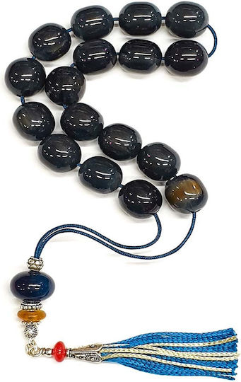 Roloi Komboloi Mastic Worry Beads Blue 31cm