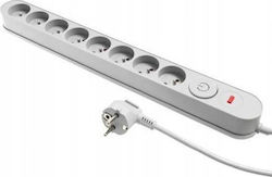 Plastrol Power Strip Safety 8 Sockets with Cable 1.5m Gray Plastrol Power Strip Safety 8 Sockets with Cable 1.5m Gray