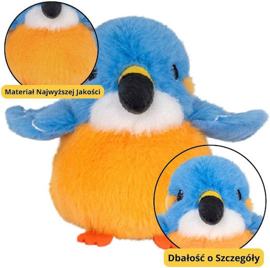 Plüsch Kuschelspielzeug Vogel Blau-Orange 12cm