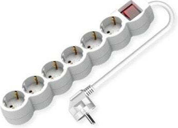 Value Power Strip with Switch and Cable 1.5m