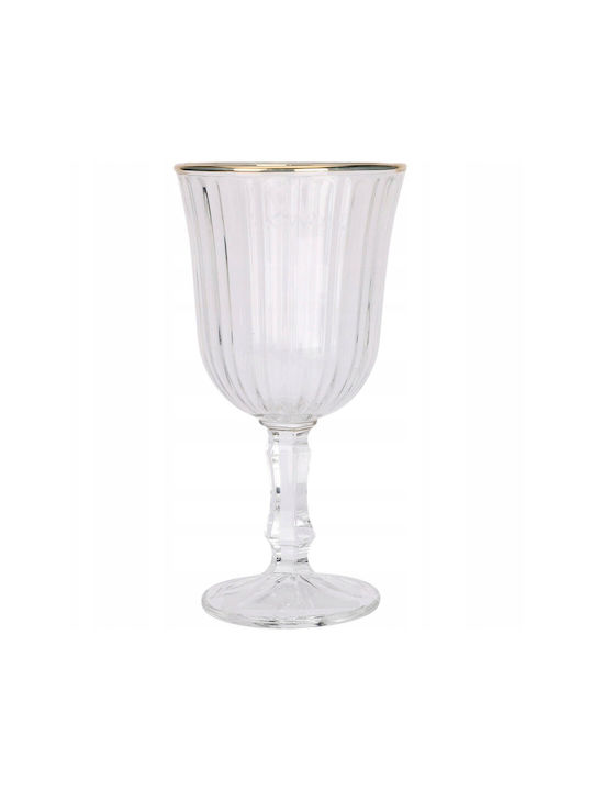 Vivalto Glas für Weißwein aus Glas in Gold Farbe Kelch 240ml