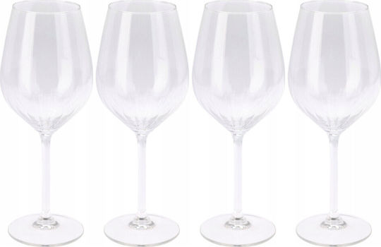 Duka Set Gläser für Weißwein aus Glas Mit Stiel 500ml 4Stück
