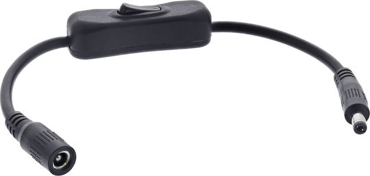 Inline Dc Cable Switch Dc St Bu 5.5x2.5mm Awg 18 Black 0.20m