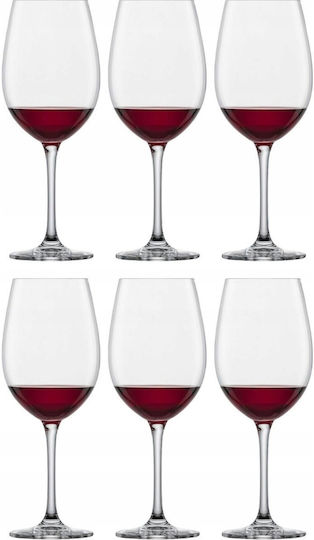 Lumarko Set of Glasses for Red Wine made of Glass Stemmed 645ml 6pcs