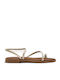 Leather Women's Flat Sandals platinum