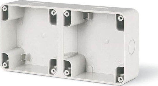 Scame Surface Mounted Electrical Box Watertight IP66 in Gray Color 2pcs