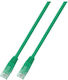 Patchkabel Rj45 U/UTP Kat.5e PVC CCA Grün 0,25m