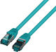 Patchkabel RJ45 S/FTP Cat.6a LSZH Grün 3m