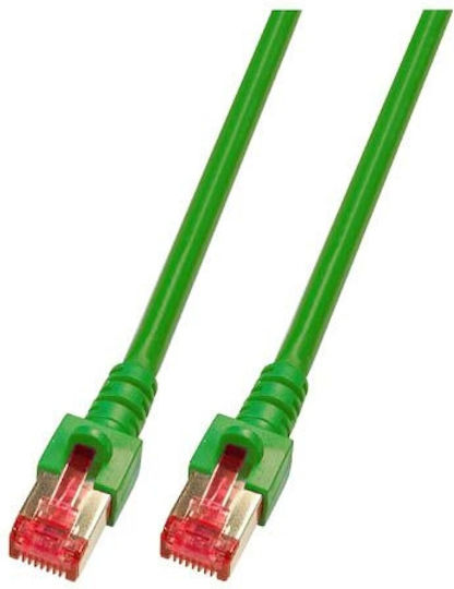 Patchcord RJ45 S/FTP Cat 6 LSZH Green 0.5m