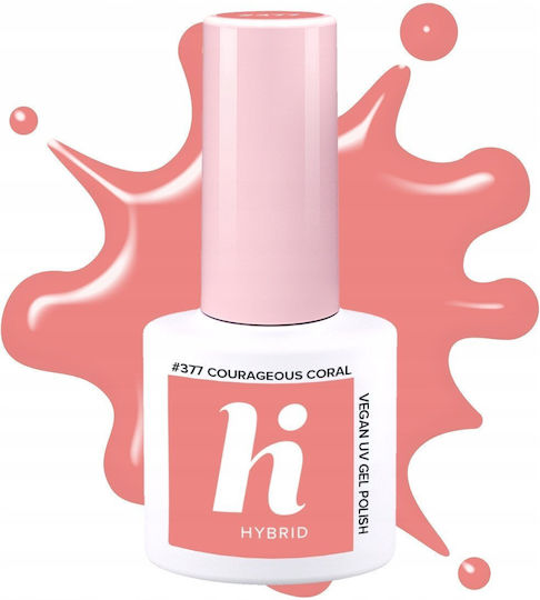 Hi Hybrid Glossy Βερνίκι Νυχιών 377 Courageous Coral