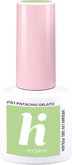 Hi Hybrid Glossy Βερνίκι Νυχιών Μακράς Διαρκείας 157 Pistachio Gelato 5ml