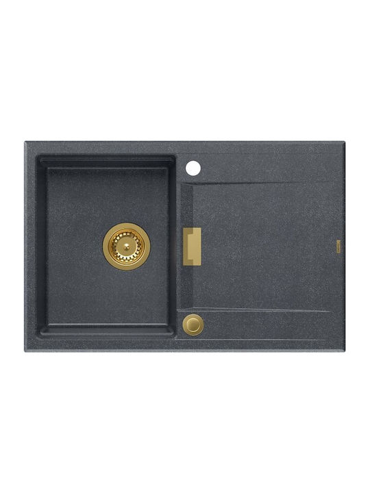 GraniteQ Drop-In Spüle aus Verbundgranulat B76x...